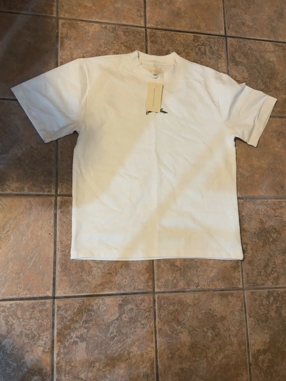 Saint Sinner Graphic Tee - White with Black Print Boxy Fit